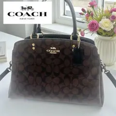 《美品》COACH コーチショルダーバッグ シグネチャー 2WAY ハンドバッグ