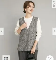 ツイードベスト　gray グレー　新品タグ付き　アーバンリサーチ ドアーズ