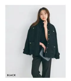 BASEMENT online ツイード ノーカラージャケットのサムネイル