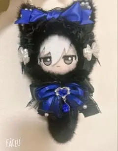 ぬい服10cmちびぐるみ可愛いレースリボン 着せ替え服 着ぐるみ猫姫服