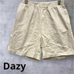【Dazy】ハーフパンツ　短パン　ウエストゴム　コットン　アイボリー　M