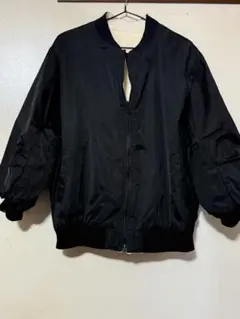 リバーシブル MA-1 ブラック ホワイト ボア