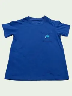 Tシャツ 青色 カメ刺繍付き 無印良品 110㎝