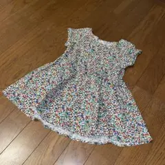 花柄 ノースリーブ ワンピース 100