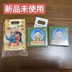 【バッチ】Disneyドナルド、リロ＆スティッチ　布製バッチ　缶バッジ　おもちゃ