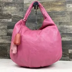 LOEVE ロエベ ショルダーバッグ ホーボー アナグラム　ナッパレザー ピンク