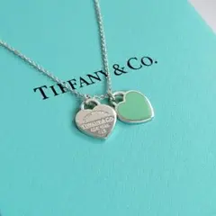極美品✨️ ティファニー リターントゥ ダブルハート ブルー ネックレス