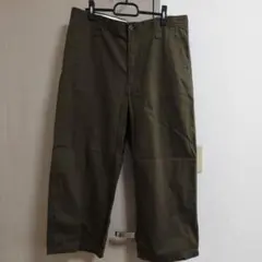 UNIQLO U ワイドフィットチノ オリーブ カーキ 88cm