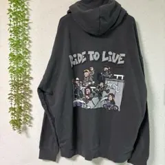 NEW　JACK　Ride to Live スケートパーカー ダークグレー　L