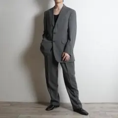 BURBERRY LONDON 格子柄シングルセットスーツ グレー/TW30