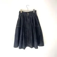 お値下げ！未着用　Leminor ダークデニム フレアスカート