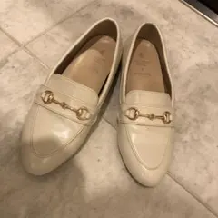 ロペピクニックパサージュ　ハルタ　フラットローファー　ホワイト【23.0cm】