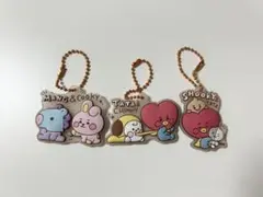 BT21 ラバーキーホルダー3個セット