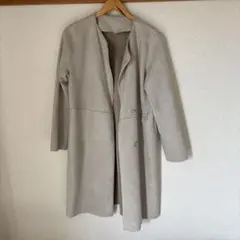 ライトベージュ スエード風 コート 9AR