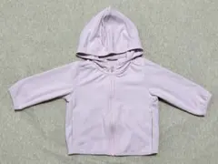 UNIQLO 薄ピンクフード付きパーカー 80cm