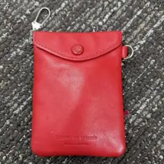 【定価8,000円】ヴィンテージ ソフトレザー ミニ財布 コインケース 本革 赤