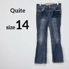 ✨️美品‼️ Quite ブーツカット デニム パンツ 14 ジーンズ おしゃれ