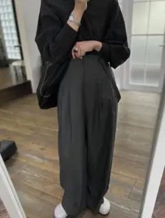 美品】RIM.ARK Long light round shirt ネイビー - メルカリ