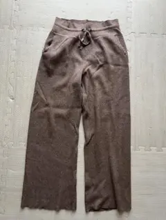 ウォッシャブル リブニットパンツ UNIQLO