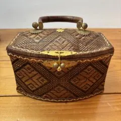 カシミール】ヴィンテージ・ハンドペイントのペーパーマッシュBOX