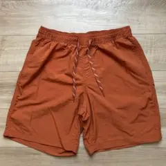 グローバルワーク メンズ ハーフパンツ ナイロン生地 オレンジ Mサイズ