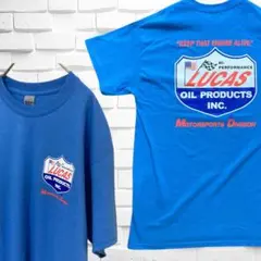【美品】LUCAS OIL PRODUCTS ルーカスオイル　Tシャツ　ブルー