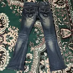 y2k RED PEPPER 刺繍 ローライズ フレアデニム　ブーツカット