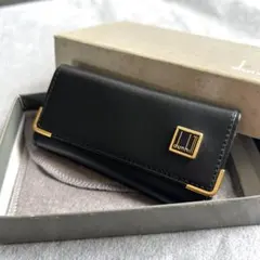 dunhill 4連キーリング ブラック ゴールド金具 レザー 本革 箱付属のサムネイル