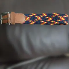 メッシュベルト ネイビー レッド イエロー