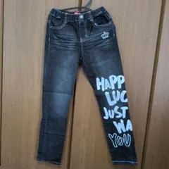 ベビードール　キッズ ブラックデニム ロングパンツ 140cm