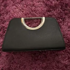 【forever new】ブラック ハンドル付きクラッチバッグ3way斜めがけ可