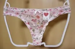 新品 花柄シースルー Tバック ショーツ Lサイズ