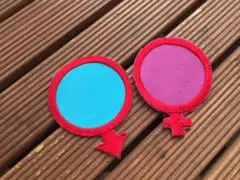 【70's 男の子&女の子 ワッペン】ビンテージ