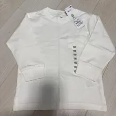 オーガニックコットン 長袖Tシャツ ホワイト 100