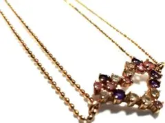 ジュエリーツツミ K10 YG ブレスレット ハート SW ホワイトサファイア