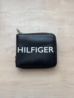 HILFIGER 黒 二つ折り財布 メンズ