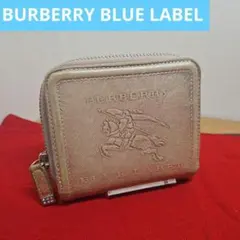 BURBERRY BLUE LABEL 2つ折り財布 ゴールド/ピンク レザーのサムネイル