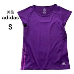 美品✨アディダス CLIMACOOL ランニングTシャツ パープル Sサイズ