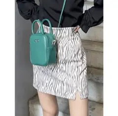 EMODA Wスリットスカート フリーサイズ ゼブラ グレー