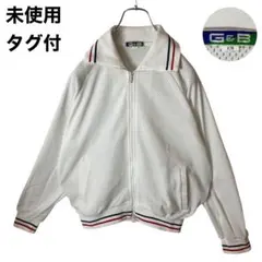 未使用タグ付きレトロ品メッシュ素材ホワイトブルゾンゆったりサイズ