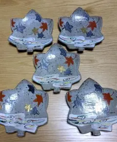 もみじの 陶器皿 5枚セット