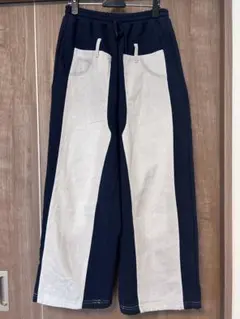 niko and… MODE NORM CORE デニムパッチワークパンツ M
