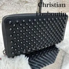 ✨美品✨ルブタン 長財布 パネトーネ スタッズ ラウンドジップ レザー