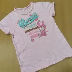 平成レトロ】新品タグ付 メゾピアノ 水色 ベリエちゃんTシャツ 160
