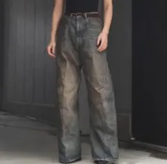 NVRFRGT 3D Twisted Wide Leg Jeans 23AW