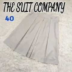 【美品】THE SUITCOMPANY プリーツスカート　ひざ丈　夏用 40のサムネイル