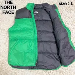 美品　ノースフェイス　700fill　ヌプシ　ダウンジャケット　センターロゴ　L