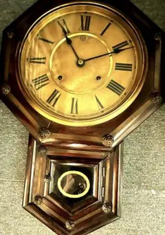 船時計￼八角形掛時計と巻き鍵 船時計￼八角形掛時計と巻き鍵 - メルカリ