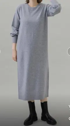 アーバンリサーチサニーレーベル　ニットワンピース　紺色