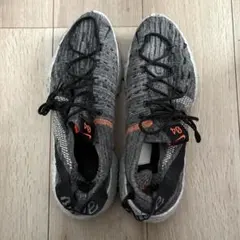 Nike ランニングシューズ US 9 グレー/オレンジ